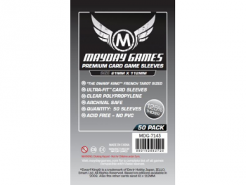 Mayday Games Premium Custom Card Sleeves Dwarf King French Tarot (61x112mm) - 50 Pcs