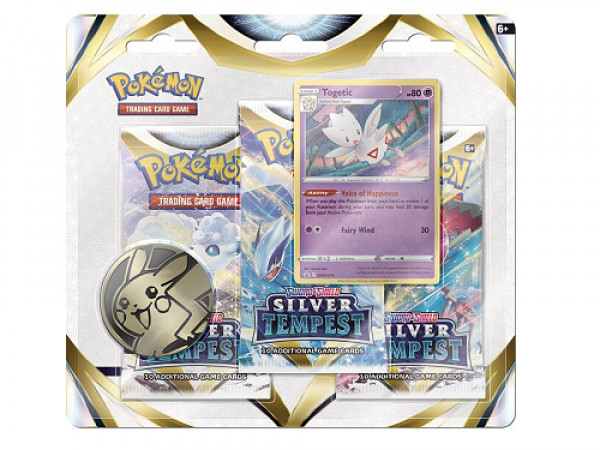 Pokémon: Togetic Silver Tempest 3 Blister Booster Pack (Sword and Shield 12)