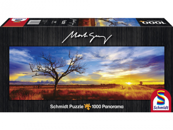 Puzzle: Dub při západu slunce (panorama) 1000 