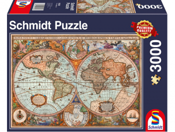 Puzzle: Historická mapa sveta 3000