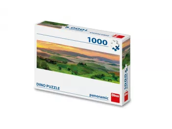 Puzzle: Západ slunce v horách (panorama) 1000