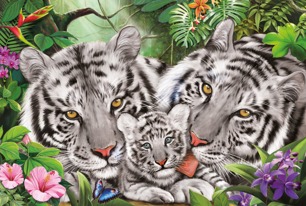 Puzzle: Tygří rodina 150