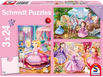 Puzzle: Rozprávkové princezné 3x24 dielikov 