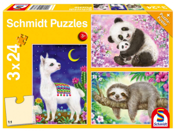 Puzzle: Zvieratká 3x24 dielikov 