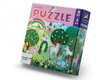 60-Piece Foil Puzzle - Sparkling Unicorn