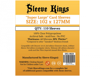 Sleeve Kings Super Large (102mmx127mm) -110 Pack 60 Microns