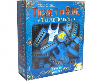 Ticket to Ride: 20th Anniversary Deluxe train modrá