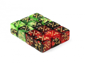 Positive/Negative Dice Counters red/green