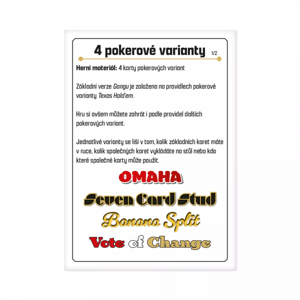 Gang - rozšíření Žolíci